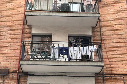 Estado de la vivienda después de la explosión.