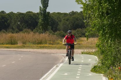 Carril bici en la Cañada Real