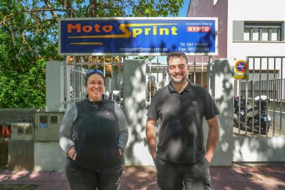 Taller de motos en la Cañada Real
