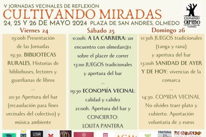 Programación de las V Jornadas Vecinales de Reflexión en Olmedo.