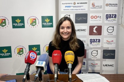 Teresa Álvarez en la rueda de prensa de despedida