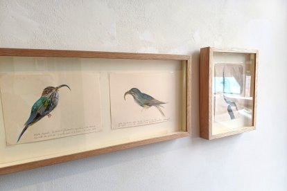 Dos de las obras de Yagüe en la exposición.