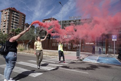Manifestación de los trabajadores de Intrum