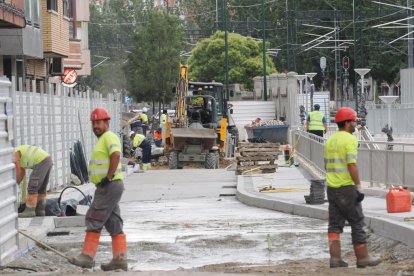 Obras del paso subterráneo de Padre Claret