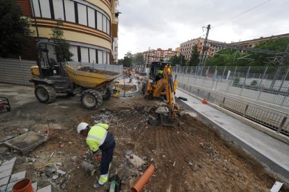 Obras del paso subterráneo de Padre Claret