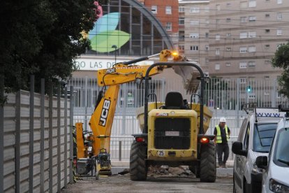 Obras del paso subterráneo de Padre Claret