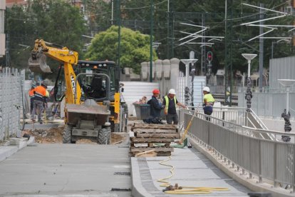 Obras del paso subterráneo de Padre Claret