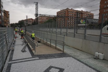 Obras del paso subterráneo de Padre Claret