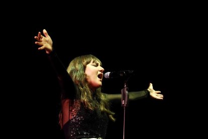 Eva Amaral, en un momento de su actuación en el Conexión Valladolid