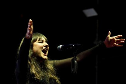 Eva Amaral, en un momento de su actuación en el Conexión Valladolid