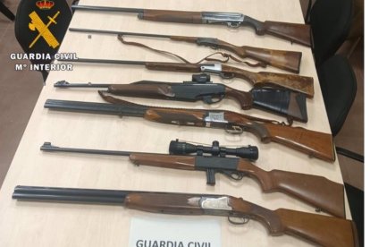 Armas incautadas por la Guardia Civil