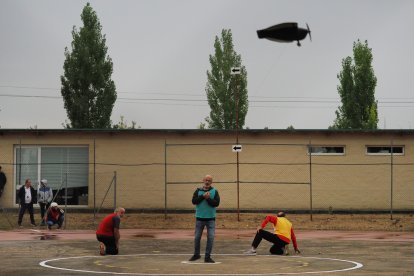Momento del arranque de uno de los aparatos en Terradillos.