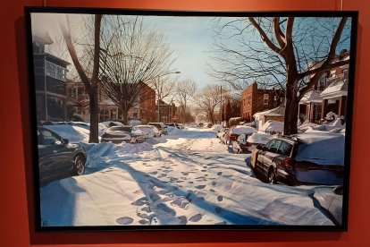 Un paisaje nevado pintado por Luis Pérez