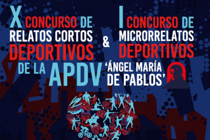 Cartel concursos de relatos y microrrelatos deportivos de la APDV.