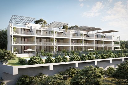 Recreación de cómo quedarán los apartamentos del antiguo chalé de Parquesol en Valladolid.