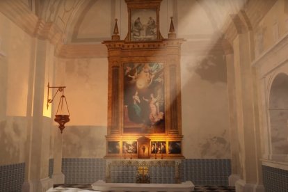 Recración virtual del interior del convento.