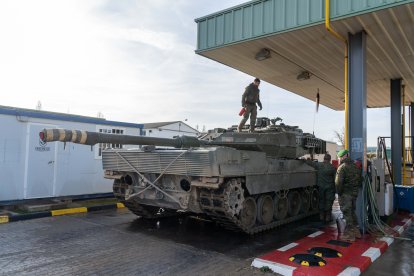 Agrupación de Apoyo Logístico nº 61 en la base 'El Empecinado' de Valladolid.