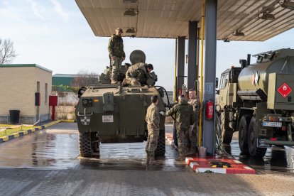 Agrupación de Apoyo Logístico nº 61 en la base 'El Empecinado' de Valladolid.