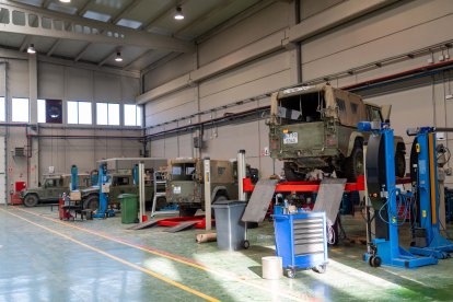 Agrupación de Apoyo Logístico nº 61 en la base 'El Empecinado' de Valladolid.