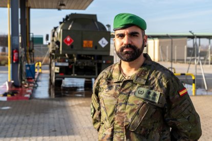 Agrupación de Apoyo Logístico nº 61 en la base 'El Empecinado' de Valladolid.