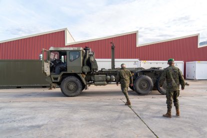 Agrupación de Apoyo Logístico nº 61 en la base 'El Empecinado' de Valladolid.