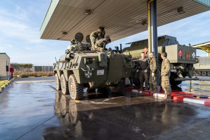 Agrupación de Apoyo Logístico nº 61 en la base 'El Empecinado' de Valladolid.