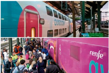 Estreno Ouigo (arriba) y AVLO (abajo)