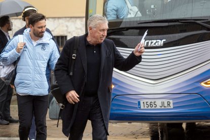 Llegada de los jugadores del Real Madrid al hotel de concentración en Valladolid