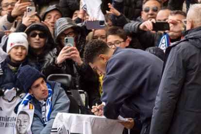 Llegada de los jugadores del Real Madrid al hotel de concentración en Valladolid