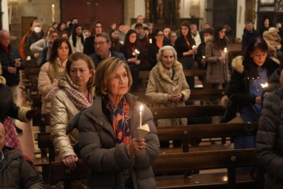 Iglesia de Santiago. Procesión de Las Candelas con la imagen de Nuestra Señora de La Salve.
