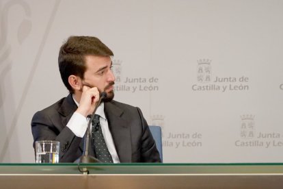 García-Gallardo en rueda de prensa posterior al Consejo de Gobierno como vicepresidente de la Junta