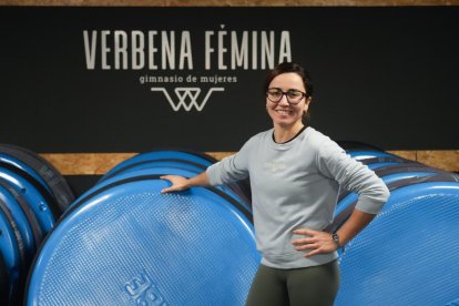 Laura Gil, directora del gimnasio de mujeres Verbena Fémina, en el número 4 de la calle Nicolás Salmerón