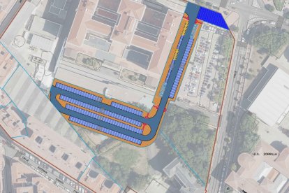 Mapa de la ubicación de las plazas del antiguo Río Hortega de Valladolid.