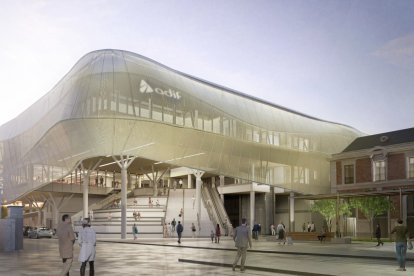 Recreación virtual de la nueva estación de tren de Campo Grande de Valladolid.