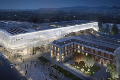Recreación virtual de la nueva estación de tren de Campo Grande de Valladolid.