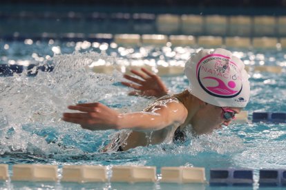 Uno de los participantes infantiles de Castilla y León en pleno esfuerzo en los CESA en Valladolid..