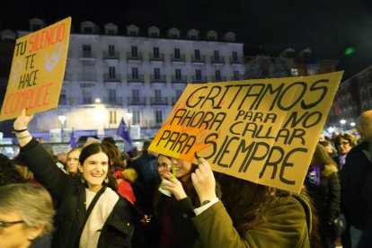 Manifestación por el 8-M de la Coordinadora de Mujeres en Valladolid.