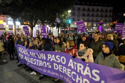 Manifestación por el 8-M de la Coordinadora de Mujeres en Valladolid.