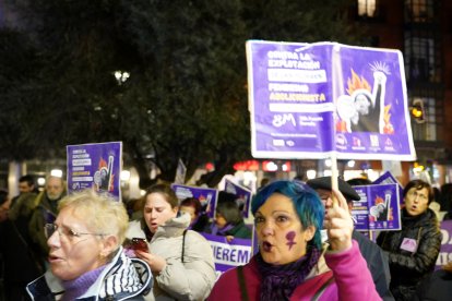 Manifestación por el 8-M de la Coordinadora de Mujeres en Valladolid.