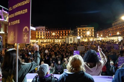 Manifestación por el 8-M de la Coordinadora de Mujeres de Valladolid.