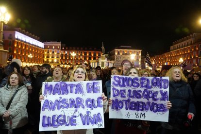 Manifestación por el 8-M de la Coordinadora de Mujeres en Valladolid.
