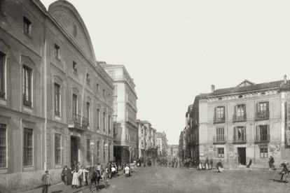 Antiguo edificio del Banco de España y Duque de la Victoria en 1910