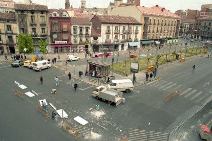 Plaza de España antes de su remodelación en 1996