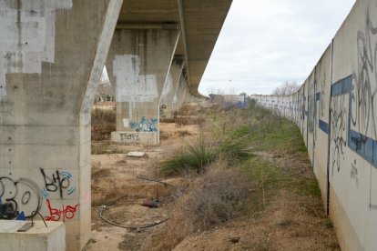 Viaducto de los Tramposos, junto a la VA-30, último tramo pendiente de ejecutar para concluir la variante de mercancías de Valladolid