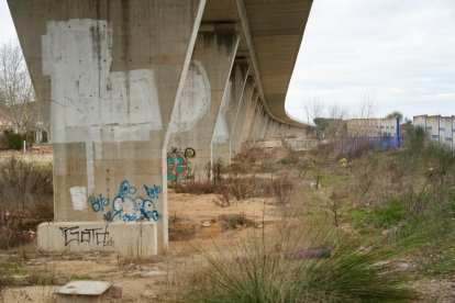 Viaducto de los Tramposos, junto a la VA-30, último tramo pendiente de ejecutar para concluir la variante de mercancías de Valladolid