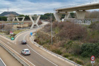 Viaducto de los Tramposos, junto a la VA-30, último tramo pendiente de ejecutar para concluir la variante de mercancías de Valladolid