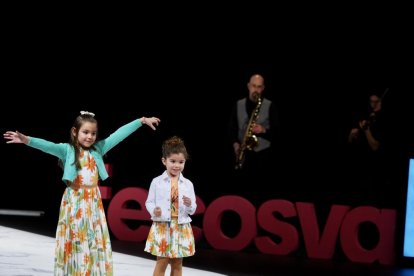 Una momento de la gala del comercio de Fecosva en el Teatro Calderón de Valladolid.