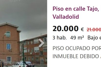 Anuncio de una vivienda okupada, de esta semana de marzo de 2025, en Las Viudas