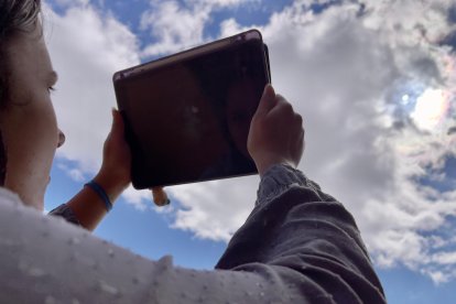 El eclipse parcial de sol en la ciudad de Valladolid.