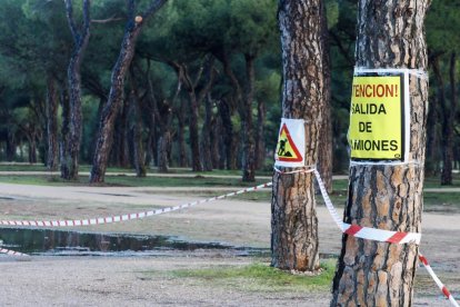 Acondicionamiento de los aparcamientos de FASA en el pinar.